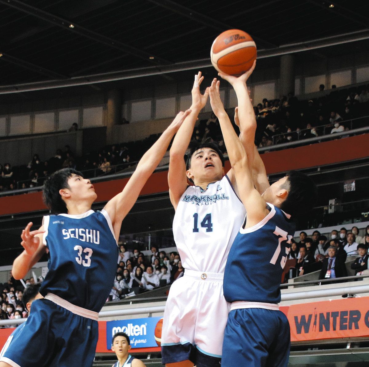 四日市メリノール学院、全国大会で初白星 男子高校バスケ選手権：中日