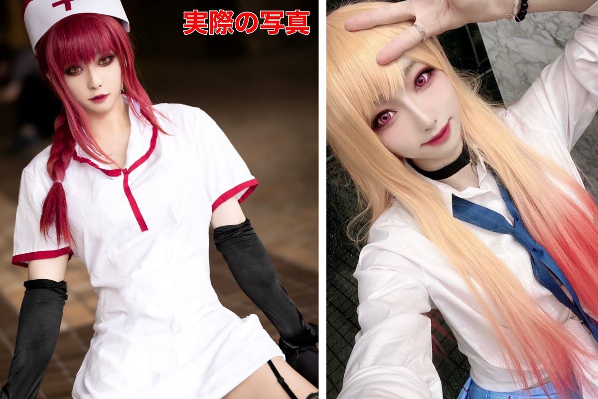 生成AIで性的DF画像に加工される前のひやニキさんのコスプレ写真（いずれも本人提供）