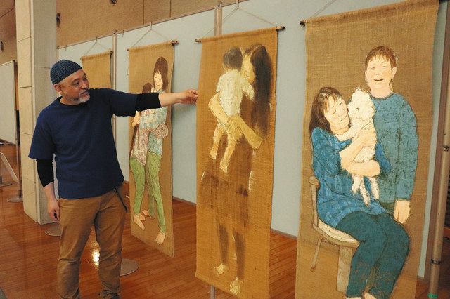 東日本大震災の被災家族を描く 田原の小林さん展覧会：中日新聞Web