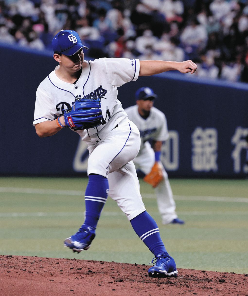 中日】小笠原慎之介は岡本和に一発を浴びるも7イニング1失点10奪三振と