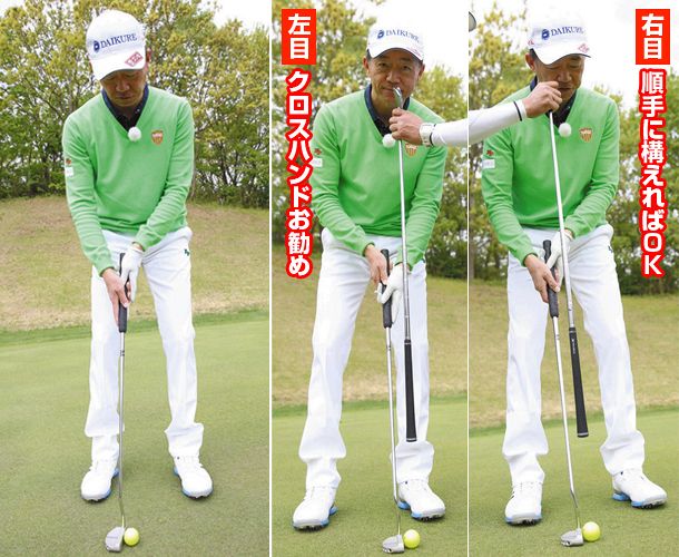 田村式パットの基本的な考え方 ボール位置は利き目の下 引き指で握る 中日スポーツ 東京中日スポーツ