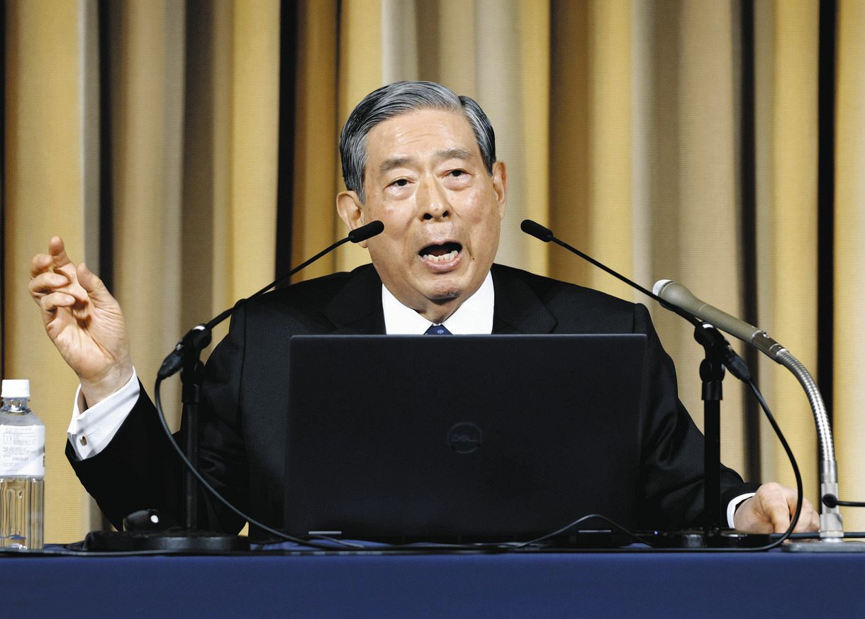 ◇記者会見するSBIホールディングスの北尾吉孝会長兼社長【写真】：中日スポーツ・東京中日スポーツ