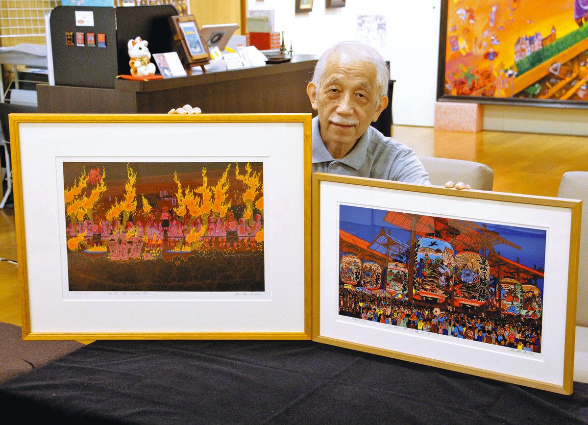 愛知の祭り」海渡る躍動 西尾の画家・斎藤吾朗さんがNYで個展