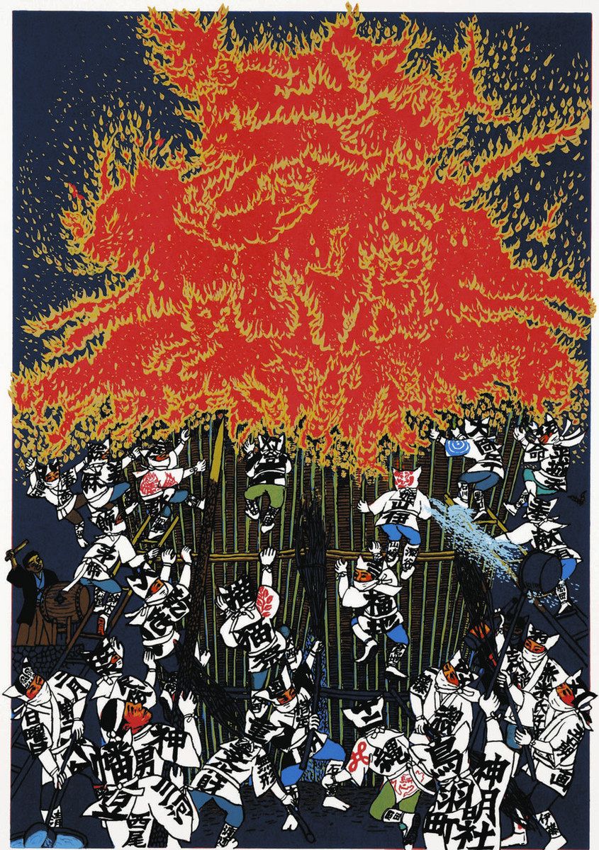 愛知の祭り」海渡る躍動 西尾の画家・斎藤吾朗さんがNYで個展