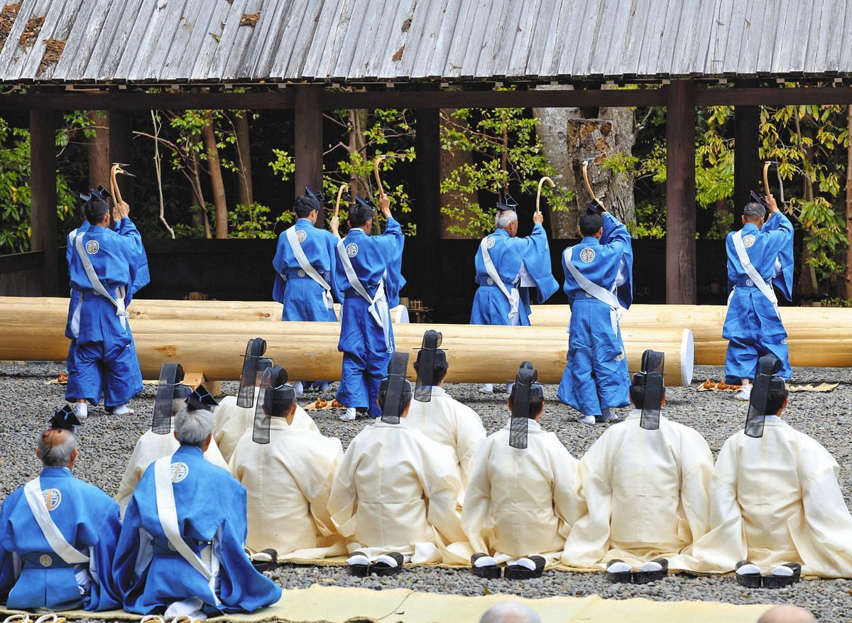 動画】伊勢神宮で「木造始祭」 20年に1度の式年遷宮へ、造営作業の無事