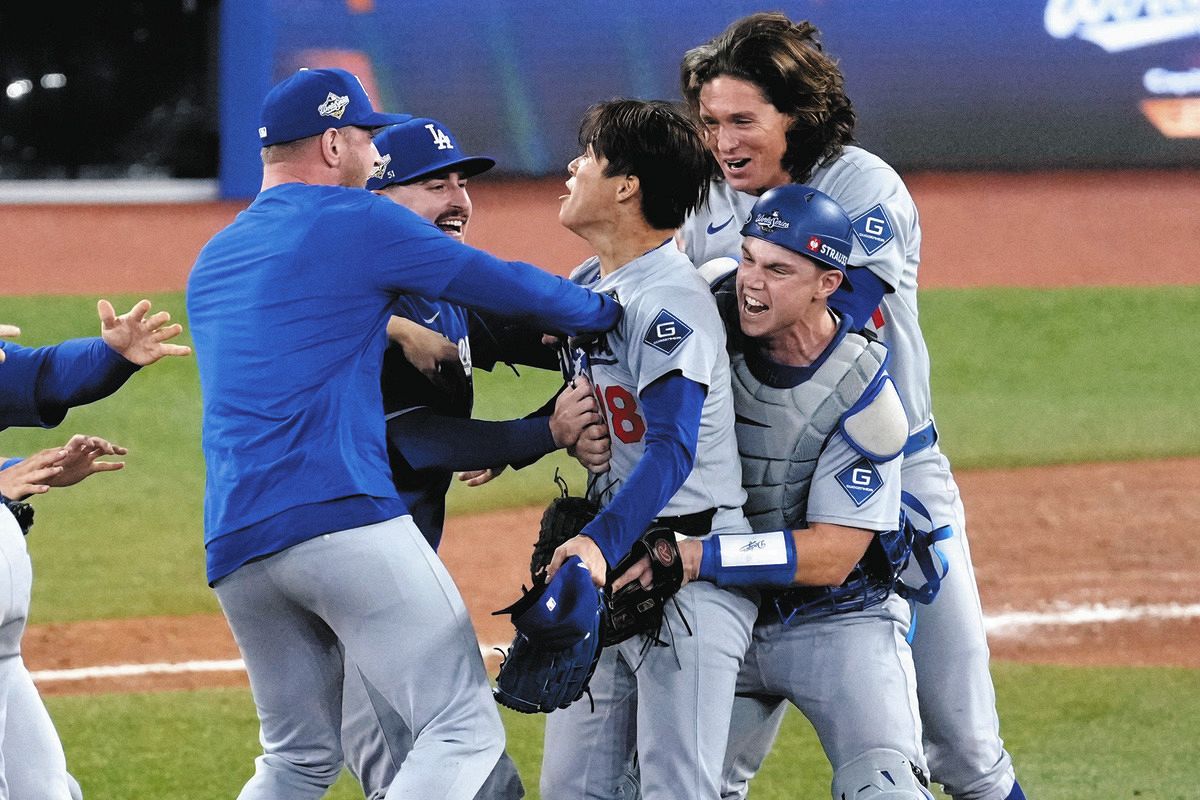 世界一セレモニー、山本由伸に対する大谷翔平の