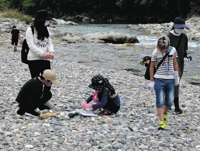 標本づくり 良い石探せ 手取川河原で 白山の小中生 北陸中日新聞web