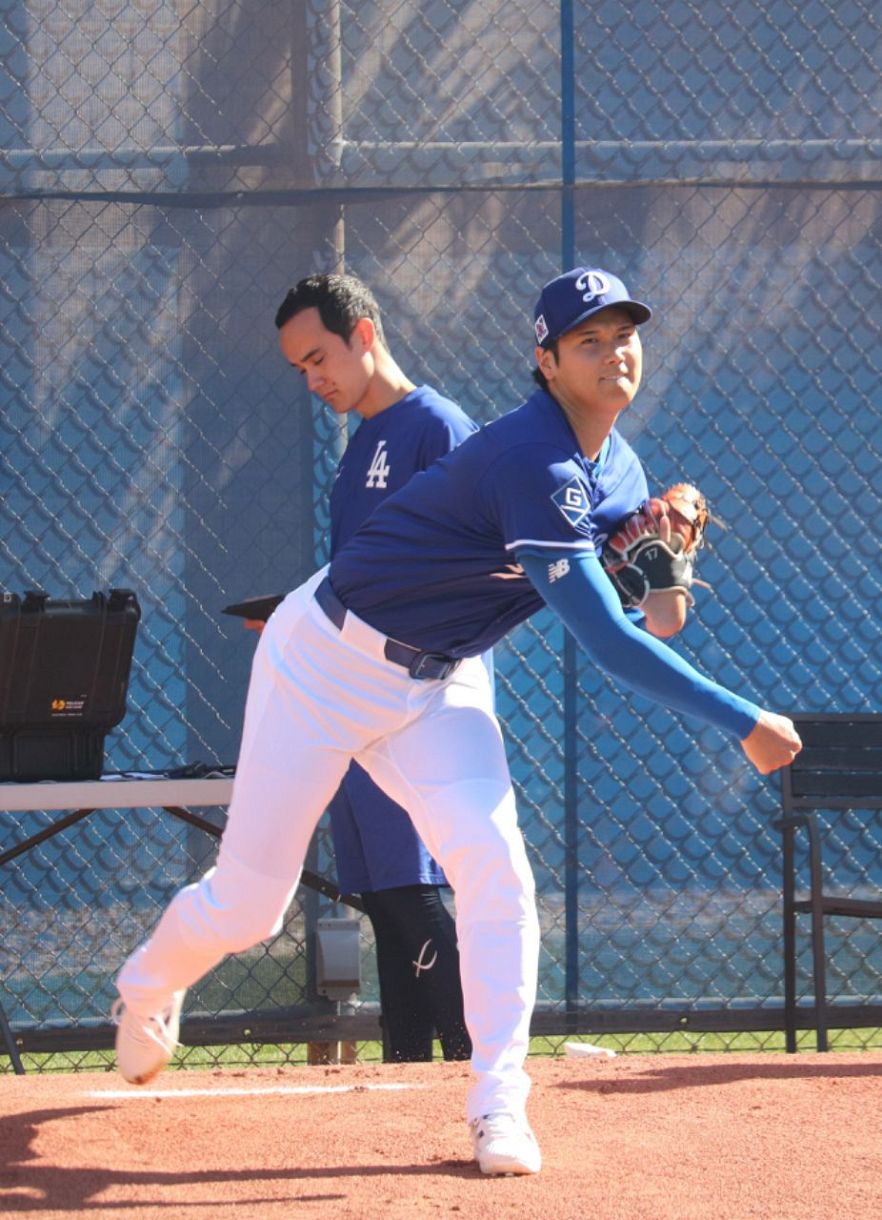 大谷翔平ブルペン入り、捕手スミスに英語で質問「Last one is better