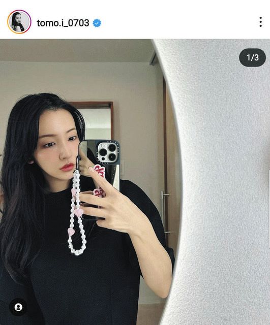 写真】板野友美、黒のロングヘアに黒色コーデ：中日スポーツ