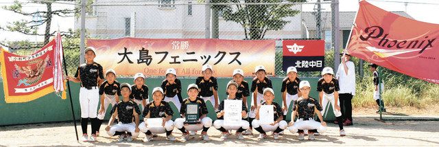 大島フェニックスV 準Vは大門ファイターズ：北陸中日新聞Web