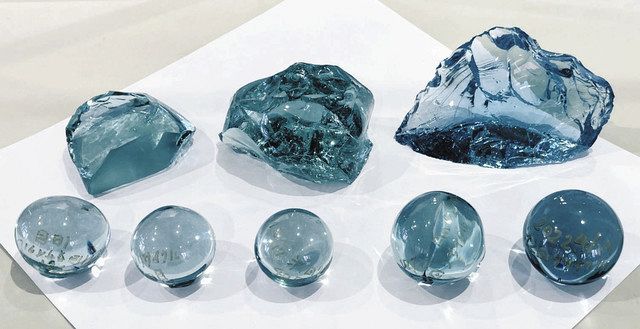 廃棄ガラス 青の復活 富山ガラス工房 環境配慮 溶かして新素材に：北陸