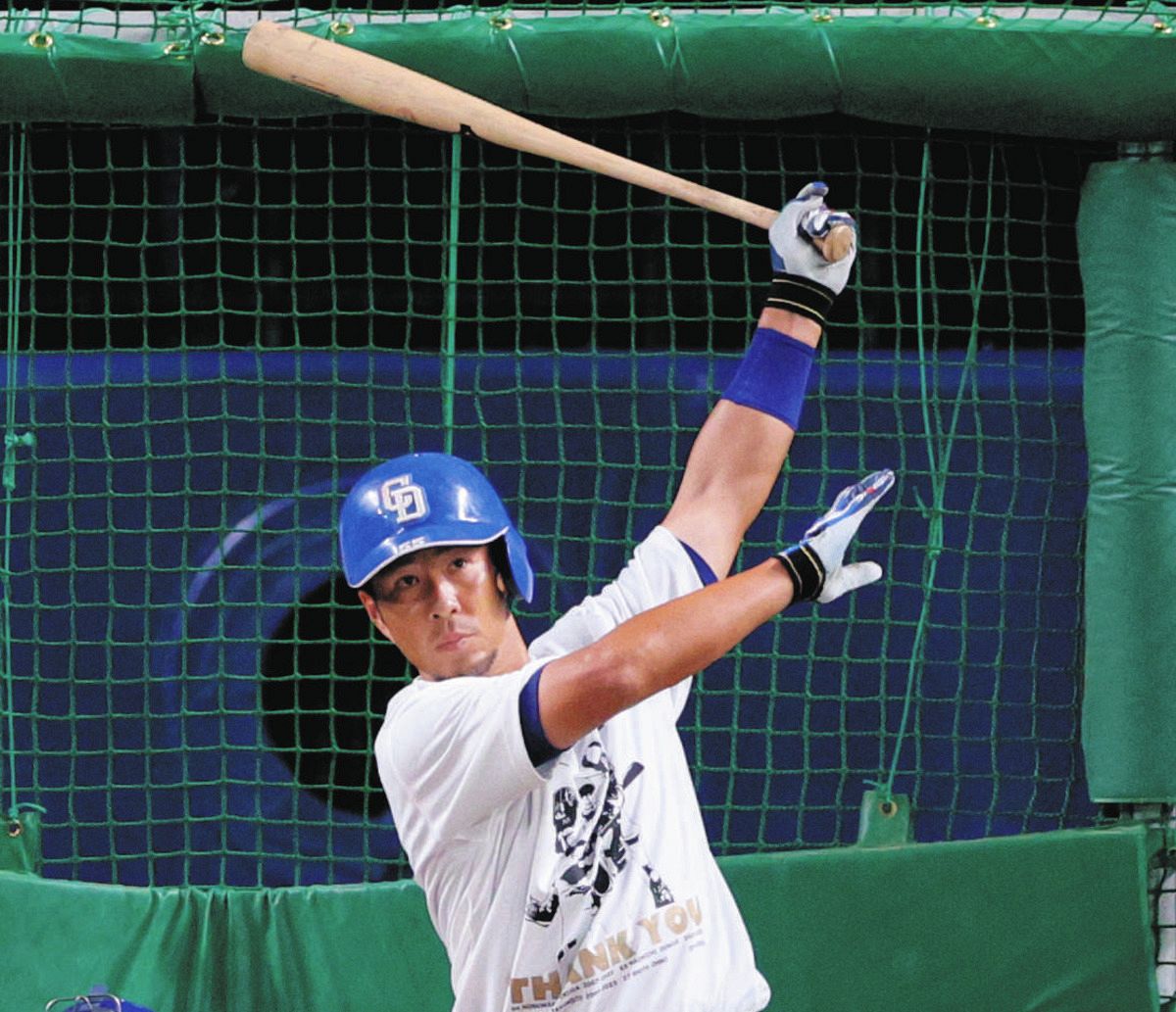 引退試合の福田永将が「5番・一塁」、堂上直倫が「8番・二塁」で