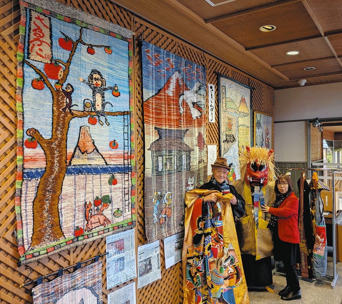 手作りの技が光る裂き織りやバッグなど60点 28日まで、浜松で3人展：中