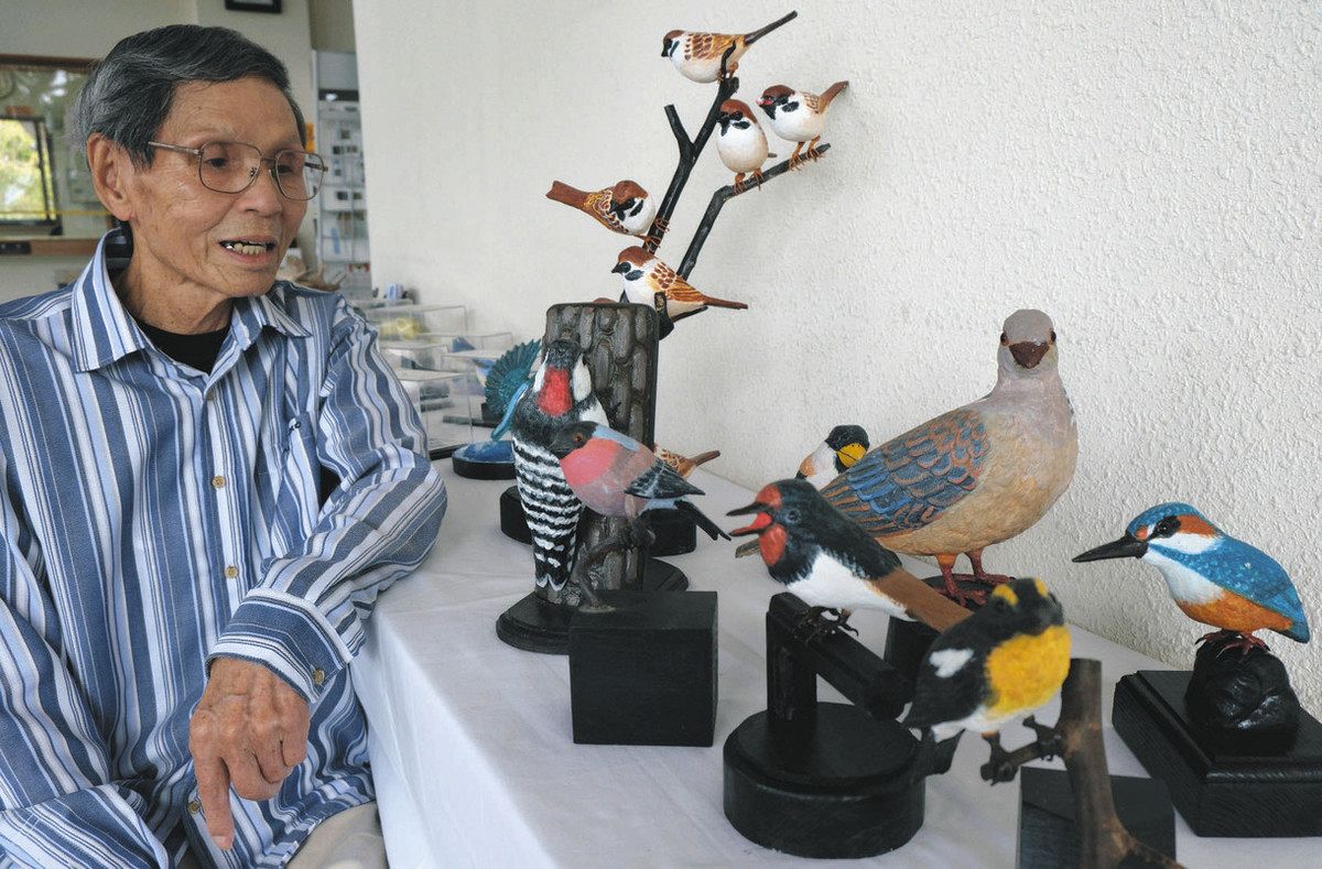 アンティーク樹の瘤とバードカービング３羽　オブジェ アンティーク 樹の瘤とバードカービング3羽 オブジェ