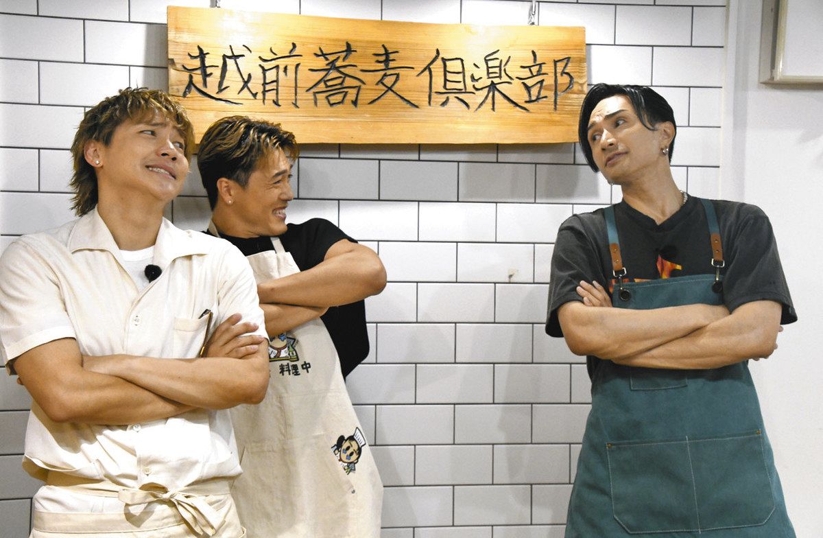 越前そば創作料理で対決 EXILE 橘ケンチさん 福井で番組撮影