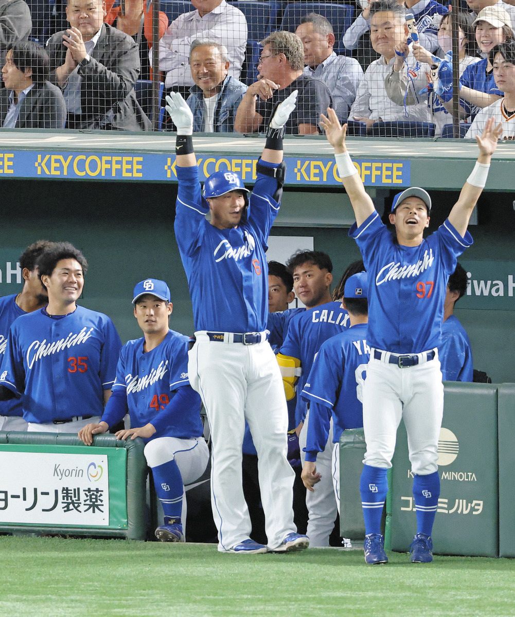 中日・中田翔、若手と一丸で“クソださ”ポーズ 何とかチーム 中日・中田翔、若手と一丸で“クソださ”ポーズ 何とかチーム