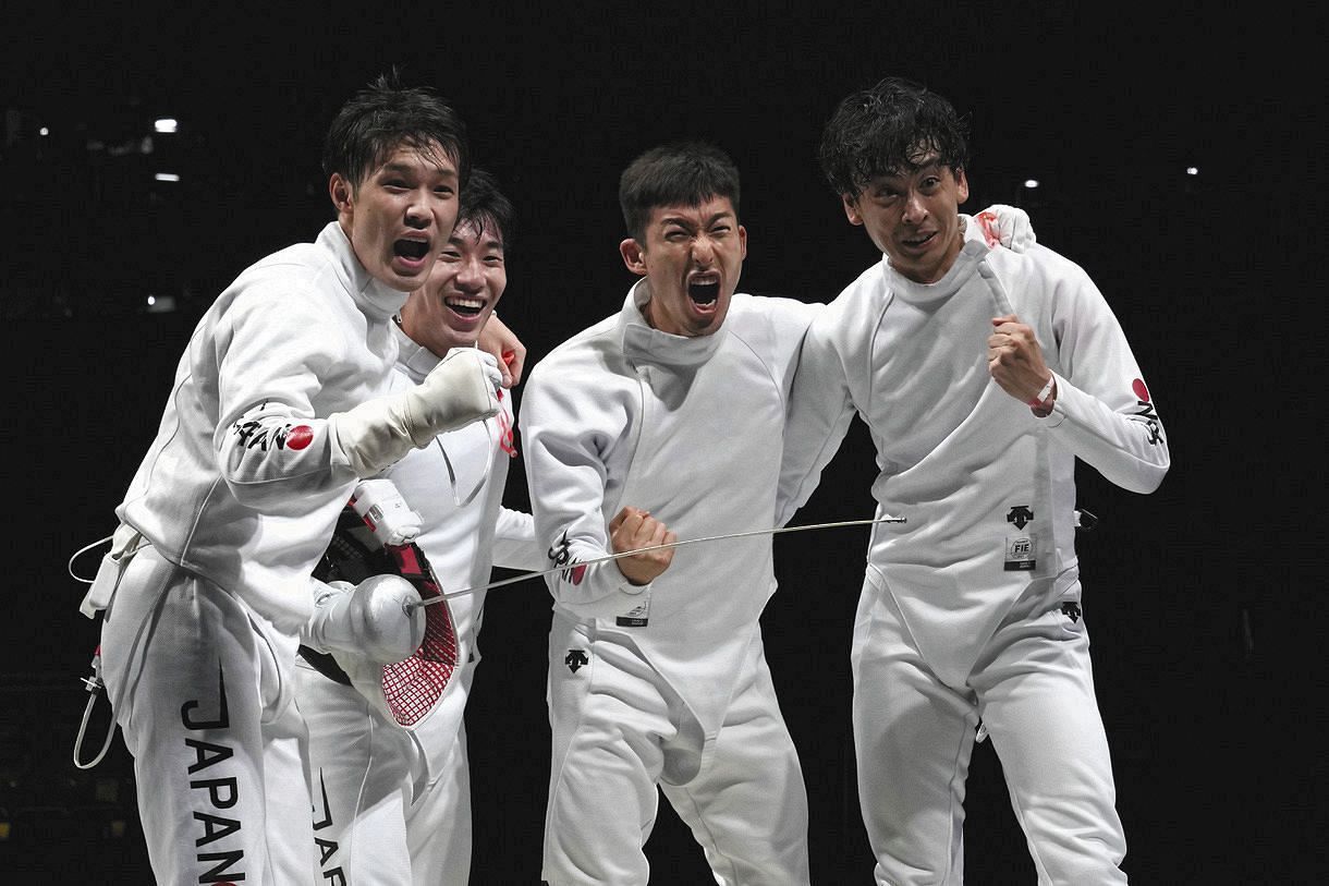 日本フェンシング、史上初金メダル！ 男子エペ団体【東京五輪】：中日