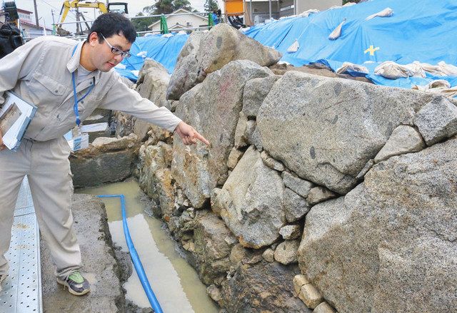 小浜城築城初期の石垣 発掘調査で一部初確認 隙間に小石詰め安定：日刊県民福井Web