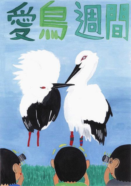 岡本さんと中川さんに最高賞 愛鳥週間ポスター原画、県内入賞決まる