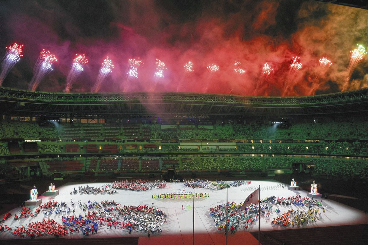 東京パラリンピックの閉会式で打ち上げられた花火