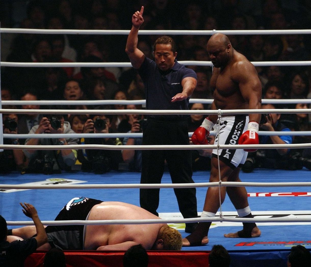 曙VSボブ・サップ、ナゴヤドームでの戦慄KO劇【写真】:中日スポーツ・東京中日スポーツ