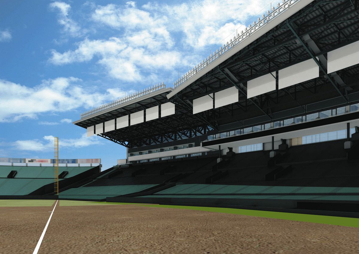 甲子園球場の「銀傘」150億円かけてアルプススタンドまで拡張計画発表 