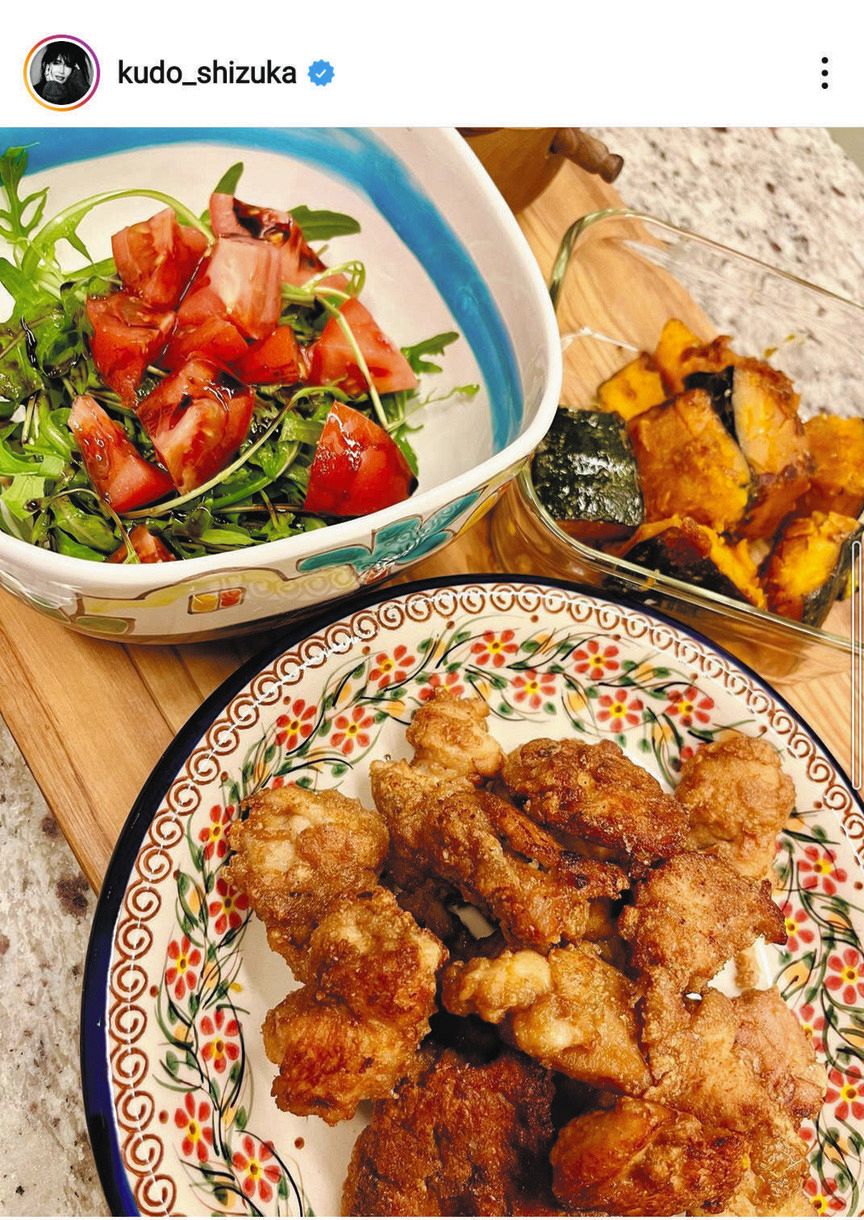 写真】工藤静香、インスタ1000ポスト目は唐揚げ：中日スポーツ・東京中