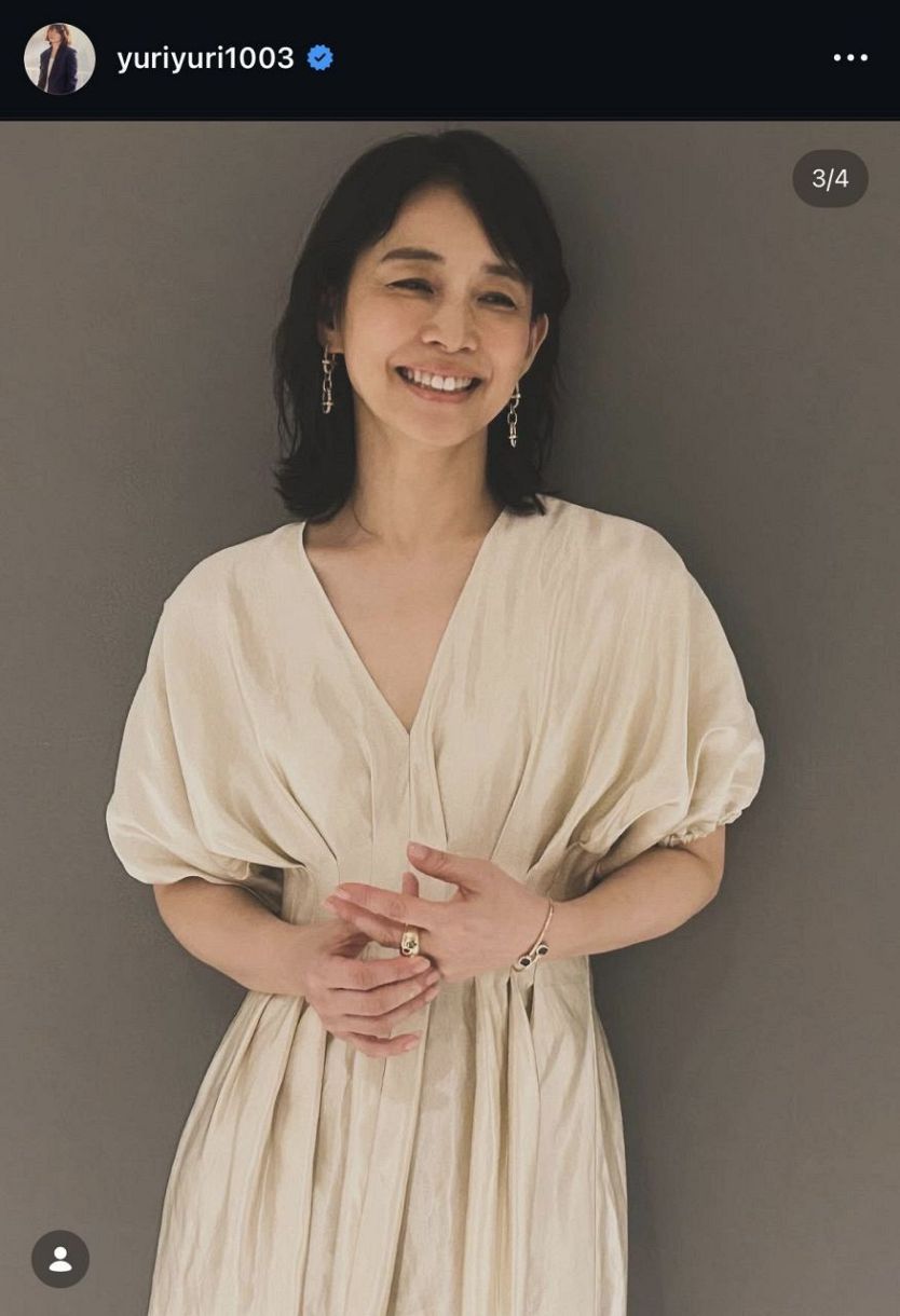 実際の投稿】石田ゆり子、エレガントなロングドレス姿「若々しくて