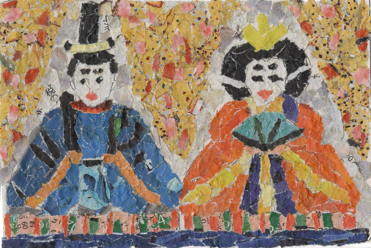 【激安セール】 新聞ちぎり絵 ギャラリー＞ 「おひなさま」：中日新聞しずおかWeb 絵画