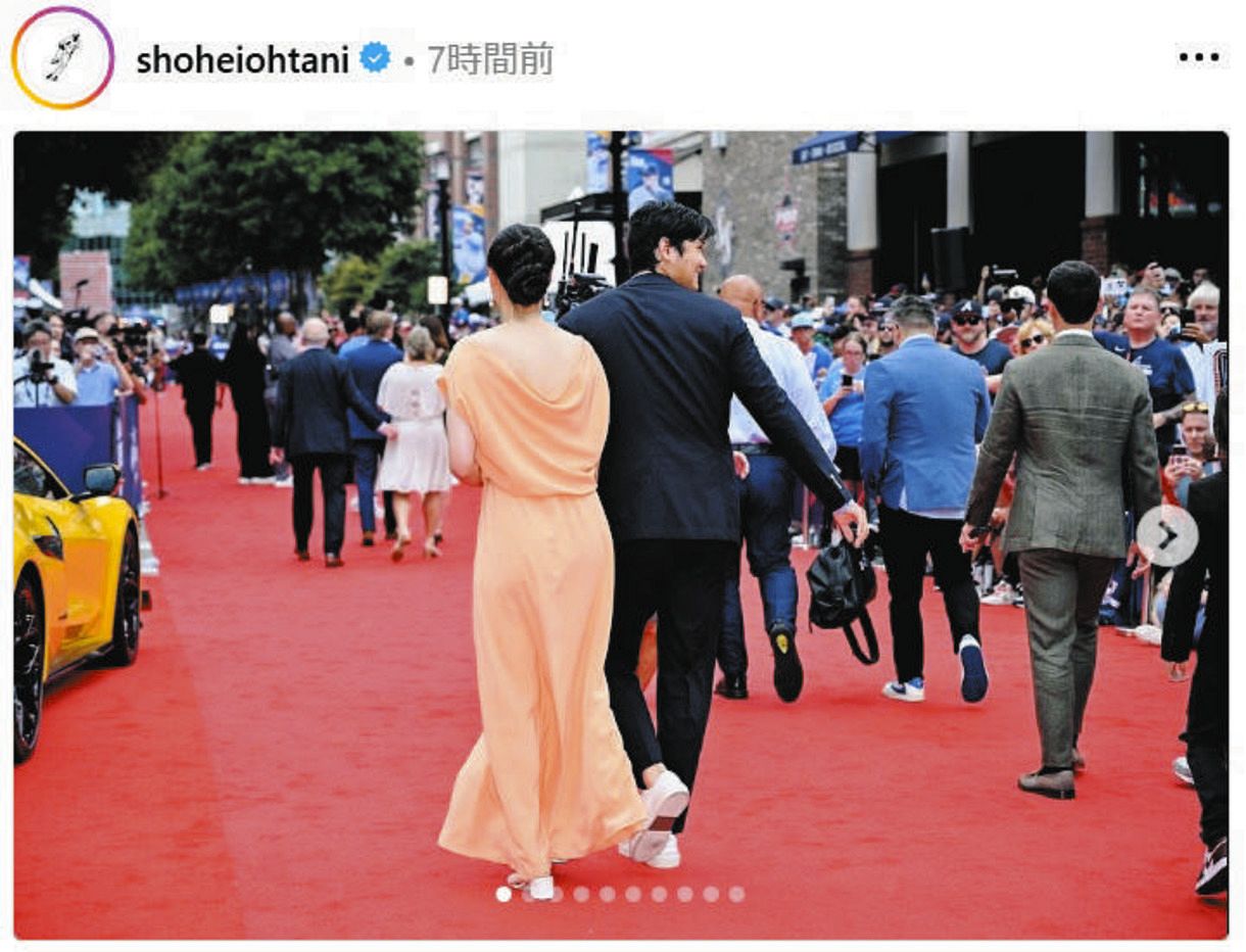 大谷翔平の公式インスタグラムより