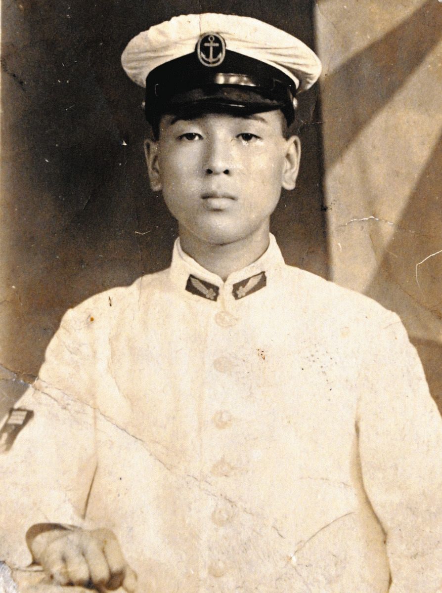 特攻隊に入る前、海軍飛行予科練習生だった前田長明さん