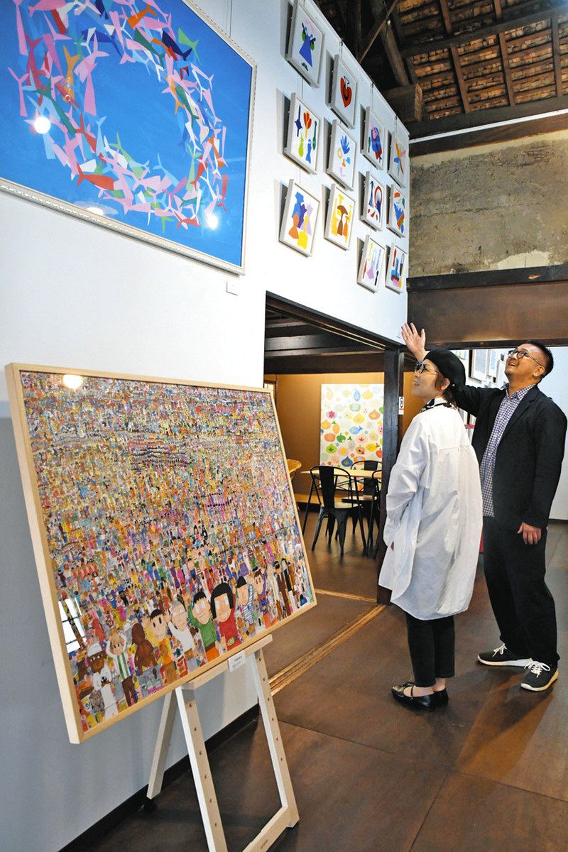 思い出の能登 アートに 自閉症の輪島兄妹 金沢で作品展 個性的な絵画や