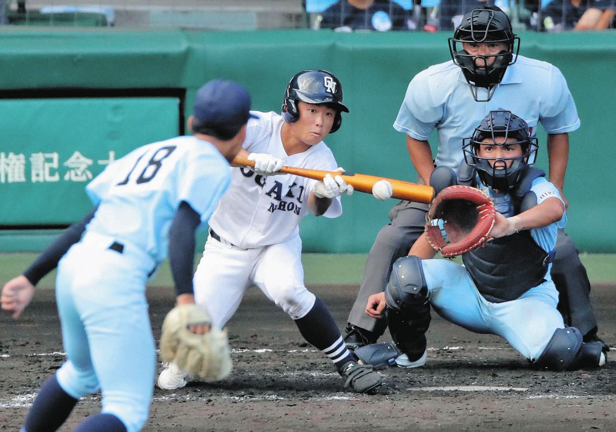 実況速報】大垣日大が初戦突破、 近江に7ー2 隣県対決を制す：中日