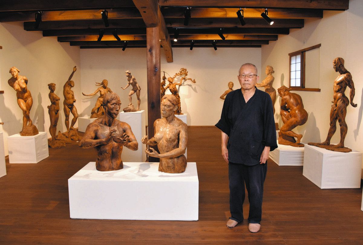 県立芸大名誉教授で乾漆彫刻家・故水谷さんの作品展示 28日、江南に