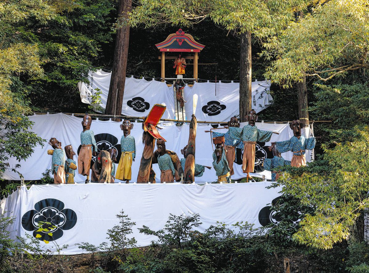 ひんここの舞、大蛇生き生きと 美濃・大矢田神社で上演：中日新聞Web