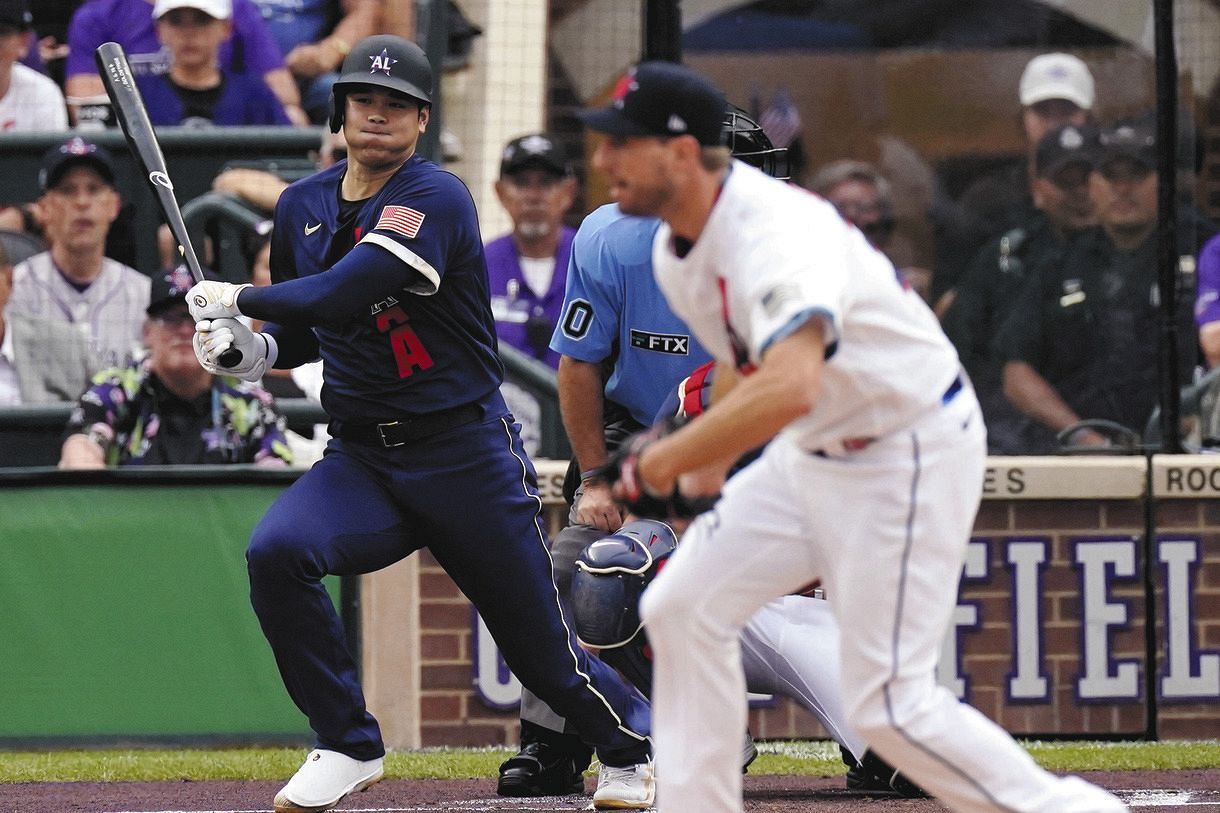 MLB】大谷翔平、オールスター史上初の二刀流は投で1イニング三者凡退