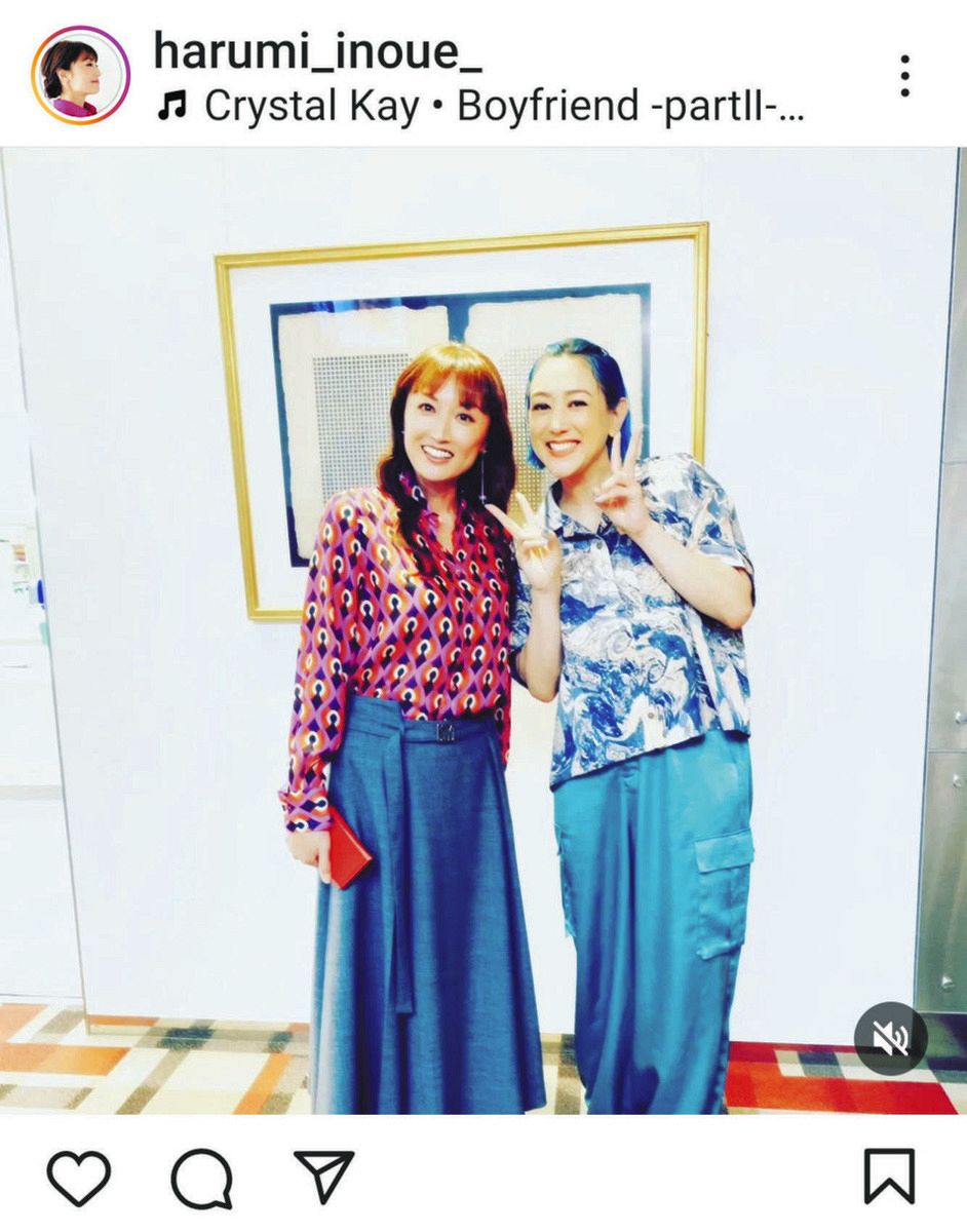 井上晴美、シェリーとのツーショット【写真】：中日スポーツ・東京中日スポーツ