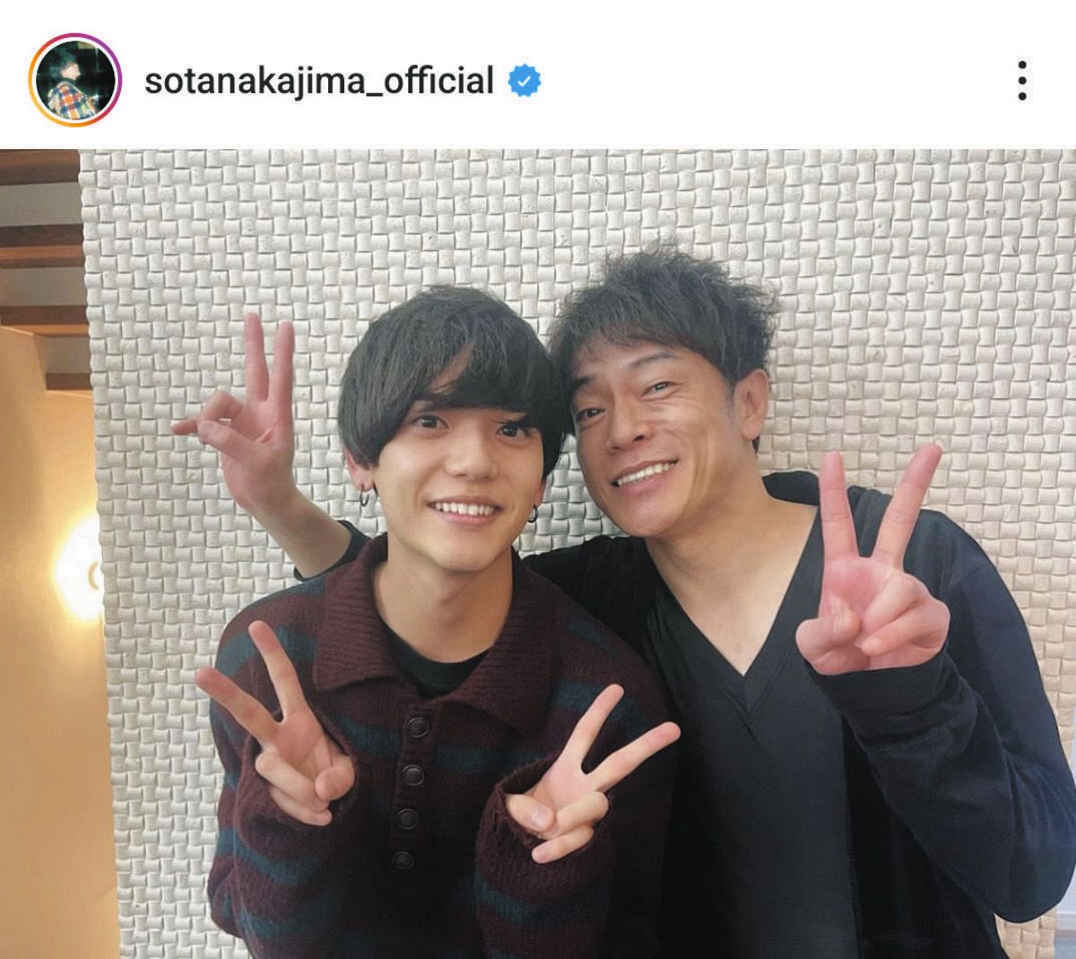 ◇中島颯太、「幸せすぎました」陣内智則とのツーショット【写真】：中