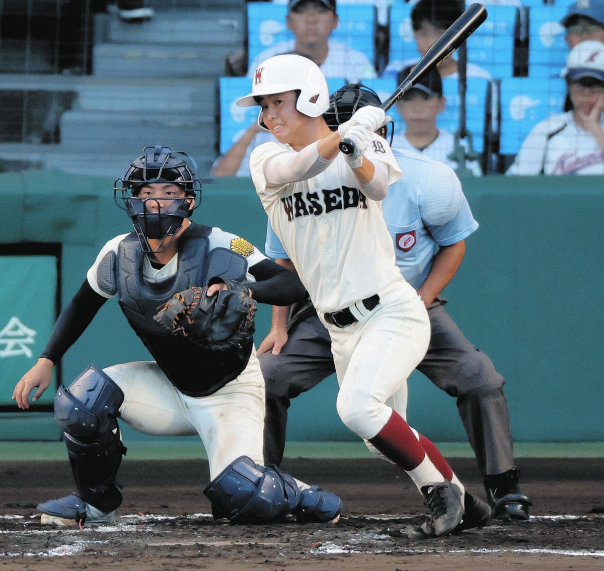 早稲田実業　野球　ユニフォーム 早稲田実業 野球部 練習着ユニフォーム上 背番号18 descente Lサイズ