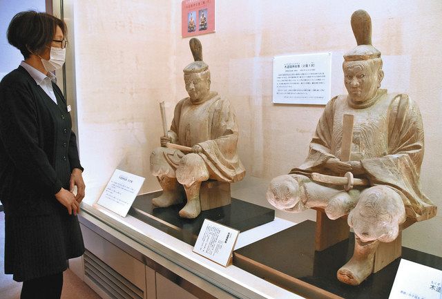 木造随神坐像 お披露目 県文化財指定記念 中島・祭り会館新装展示