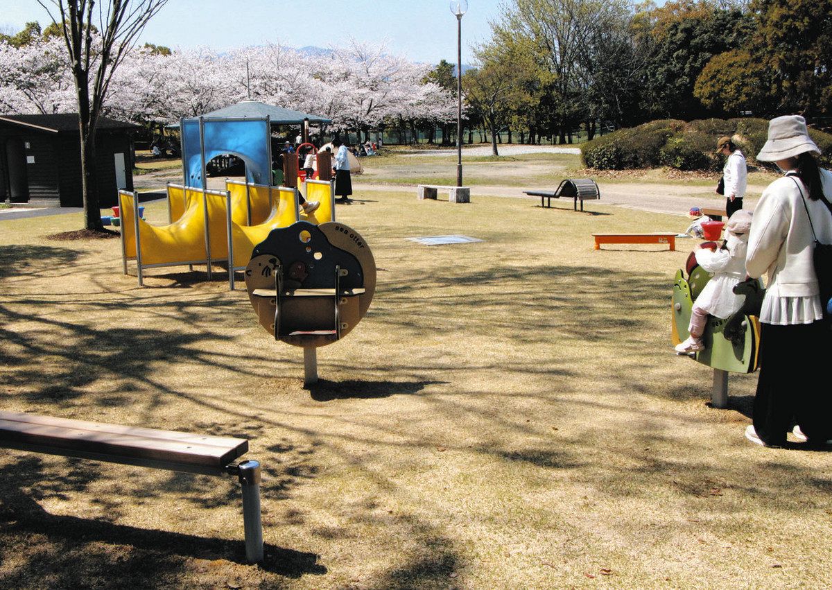 幼児遊具エリア一足先にオープン 草津・矢橋帰帆島公園「子どもの広場