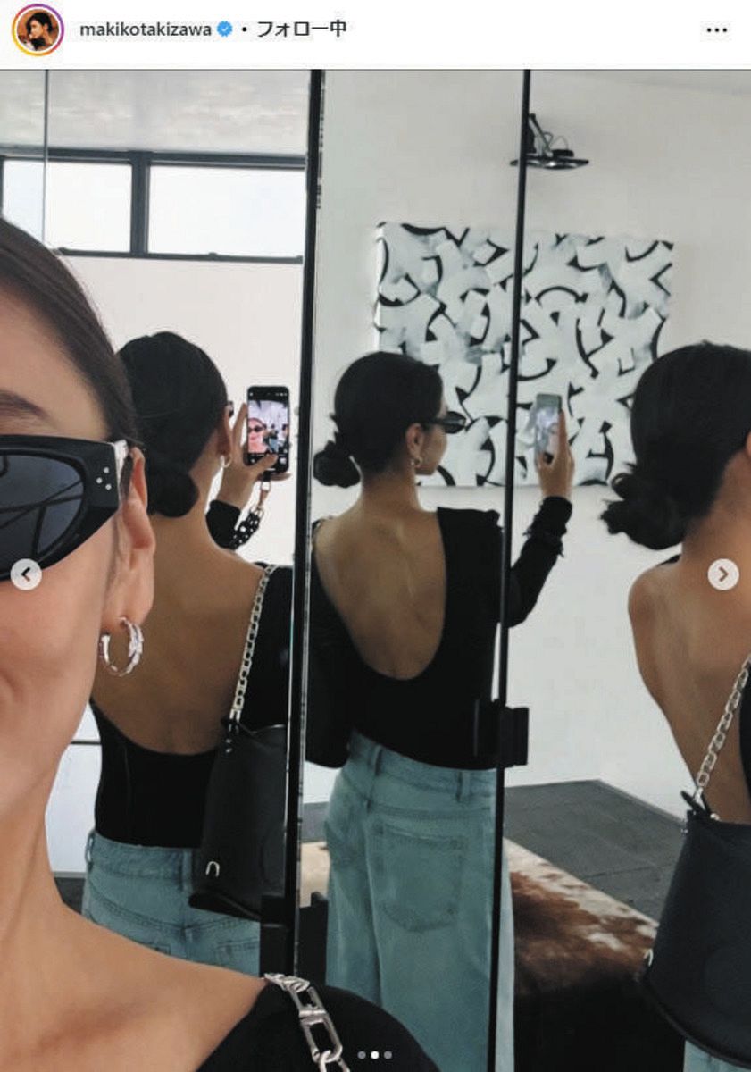 ◇滝沢眞規子「鍛えた背中がアクセサリー」【写真】：中日スポーツ