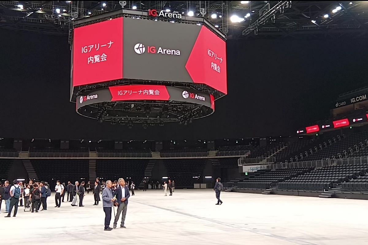 360度画像】名古屋IGアリーナで内覧会 1万7000人収容、8面大型映像装置