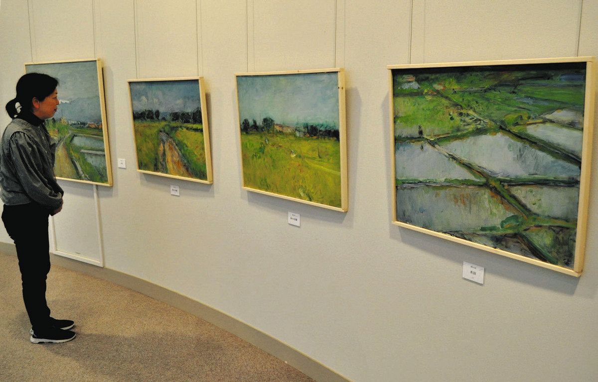 優しい色合いで風景描く 朝日村で洋画家・故柳沢さんの企画展：中日新聞Web