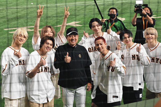 巨人】BE：FIRSTが始球式、野球経験のあるLEOが103キロ