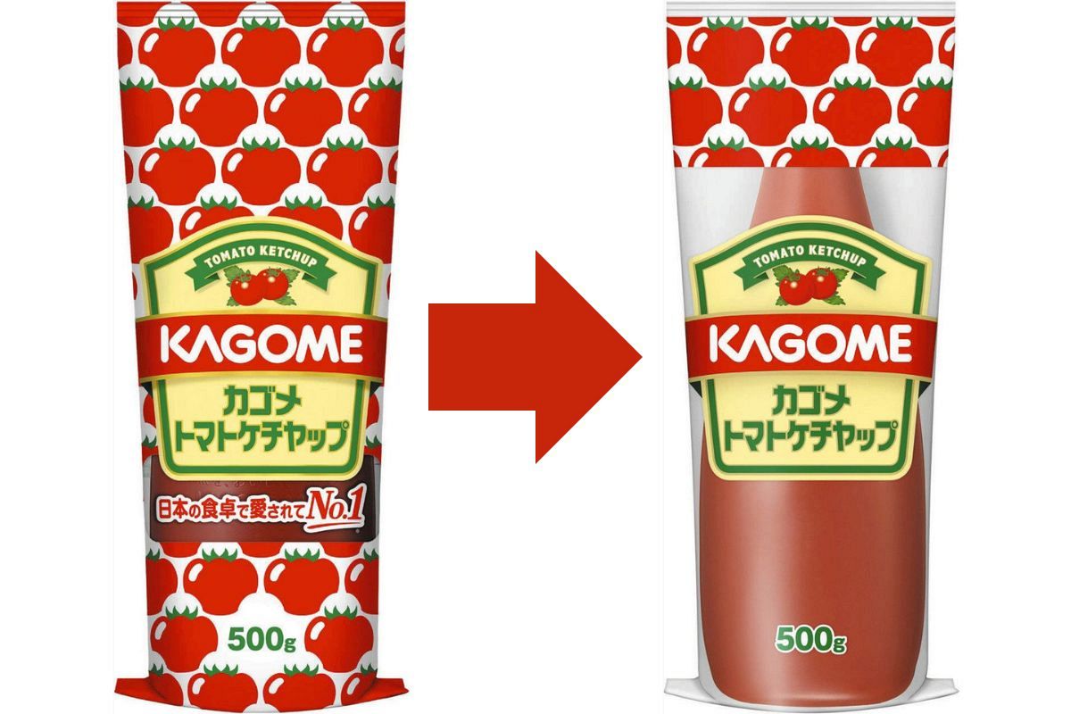 カゴメトマトケチャップ、包装デザインを変更へ 石油由来のインキの