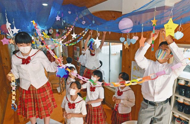 天の川に コロナなくなって 福井中生短冊飾り付け 日刊県民福井web