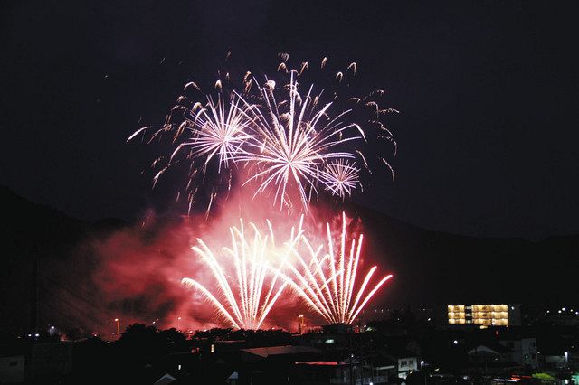 １万３０００発の大輪 夜空彩る 越前市の日野川で花火 日刊県民福井web