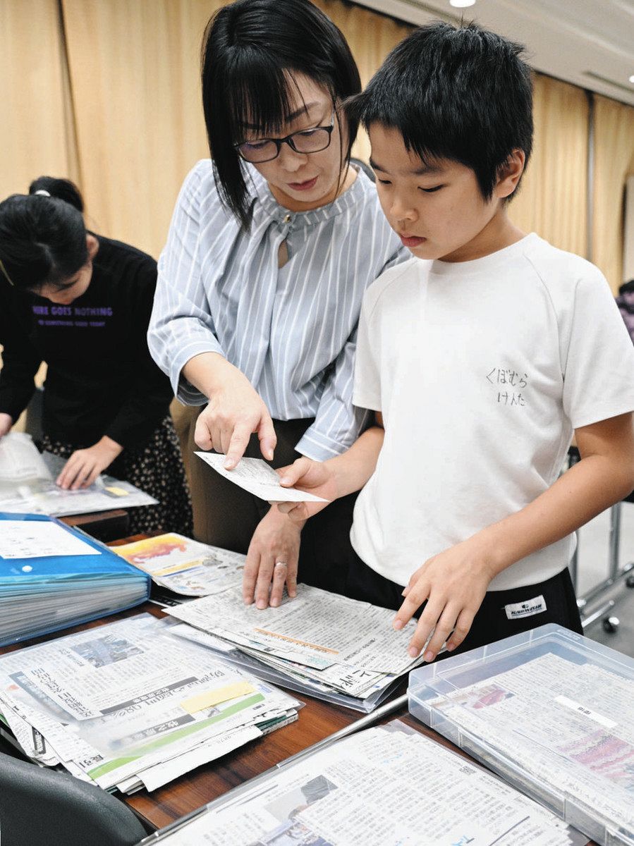 興味に合わせ新聞切り抜き作品 羽島で教室：中日新聞Web