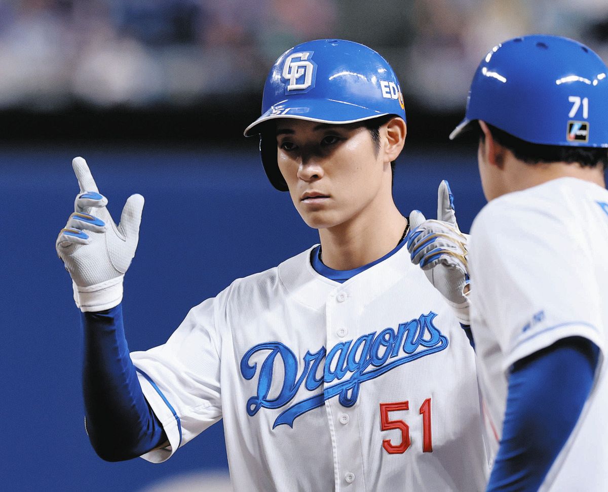 中日・上林誠知、「1番としての役割果たせた」 リーグ戦再開マルチ発進